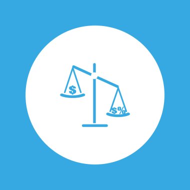 ölçekler düz stil ikonu, vektör çizim  