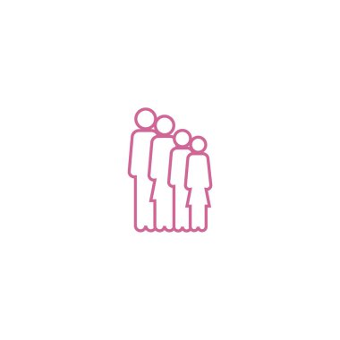 Grup insanlar ayakta birlikte vektör simgesi