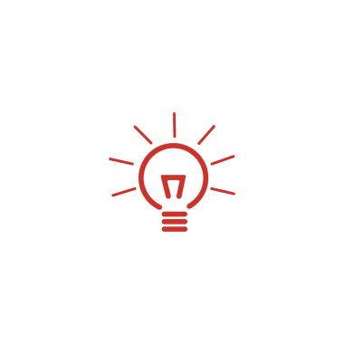 Akkor ampul düz simgesi, vektör, illüstrasyon  