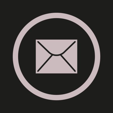 mektup zarfının minimalist vektör simgesi