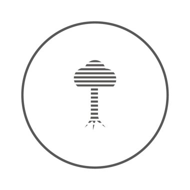 ağaç düz simgesi, vektör, illüstrasyon