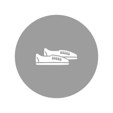 spor ayakkabı düz stil ikonu, vektör çizim  