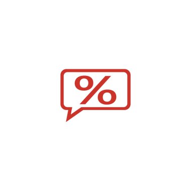 Konsept alışveriş yüzde simgesi