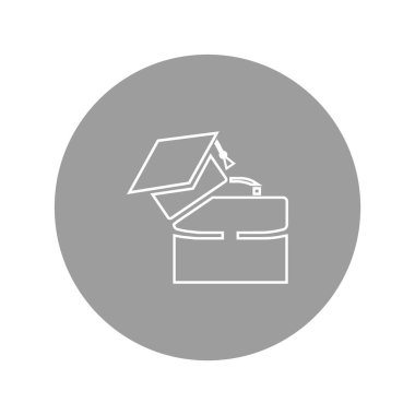 Bekarlığa veda kap Logo şablonu ile modern bavul