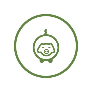 Domuz yassı simgesi, vektör illüstrasyonu 