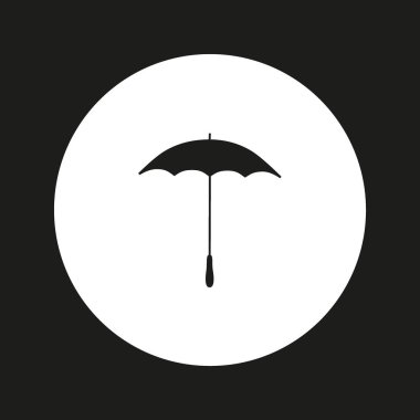 şemsiye ağ simgesi, vektör illüstrasyonu 