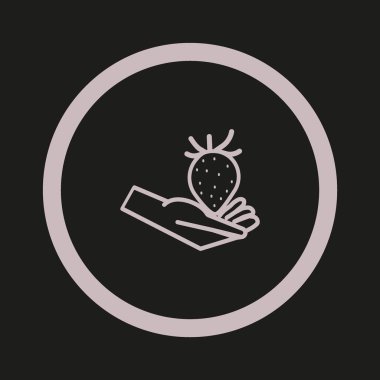 İştah açıcı çilek el vektör çizim