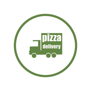 Büyük teslimat kamyonu vektör çizim