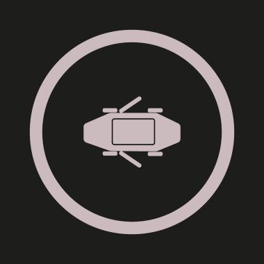 Binek otomobil minimalist vektör simgesi