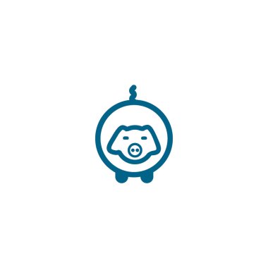 Domuz yassı simgesi, vektör illüstrasyonu