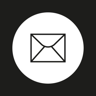 mektup zarfının minimalist vektör simgesi