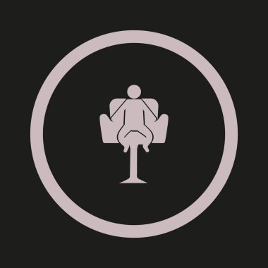 Çocuk koltuğu düz stil ikonu, vektör çizim üzerinde 