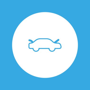 Binek otomobil minimalist vektör simgesi