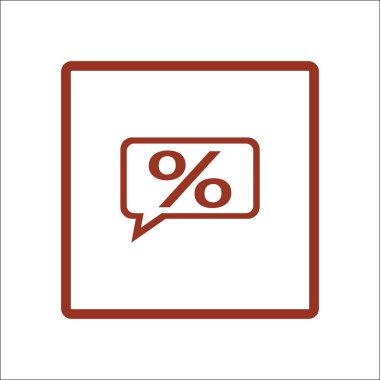 Konsept alışveriş yüzde simgesi