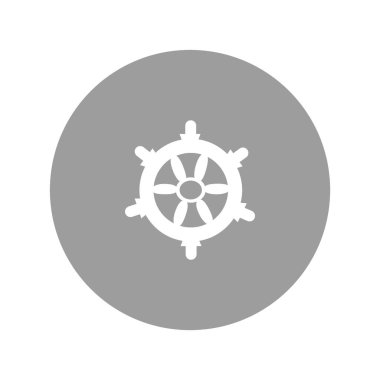 tekne El-tekerlek minimalist simgesi 