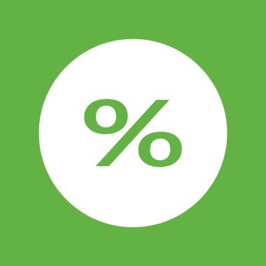 Konsept alışveriş yüzde simgesi