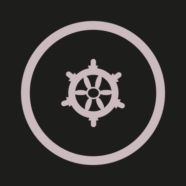 tekne El-tekerlek minimalist simgesi 