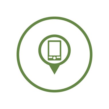 akıllı telefon düz simgesi, vektör illüstrasyonu 