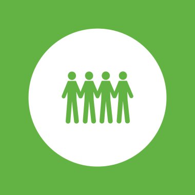 İşadamları düz simgesi, vektör çizim