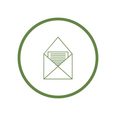 mektup zarfının minimalist vektör simgesi