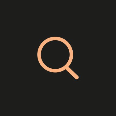 düz büyüteç simgesini, vektör, illüstrasyon 