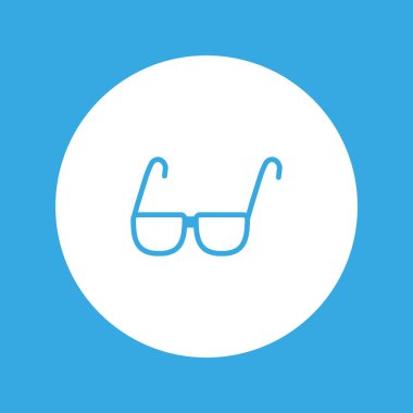 Gözlük düz simgesi, vektör, illüstrasyon