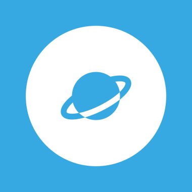 Satürn gezegeni düz simgesi, vektör, illüstrasyon, Astroloji kavramı  