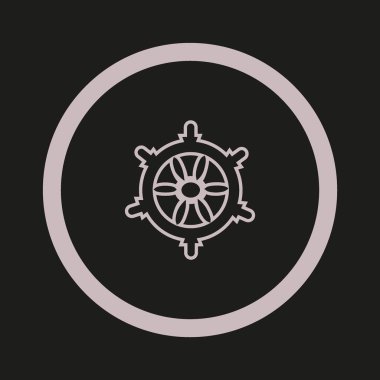 tekne El-tekerlek minimalist simgesi 