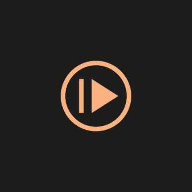 İleri medya adım düğmesinin, vektör, illüstrasyon