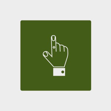 el düz simgesi, vektör illüstrasyonu  