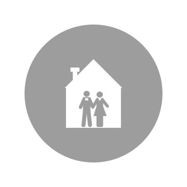 adam ve kadın ayakta birlikte vektör simgesi