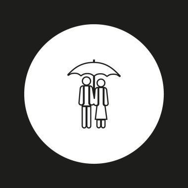 adam ve kadın ayakta birlikte vektör simgesi