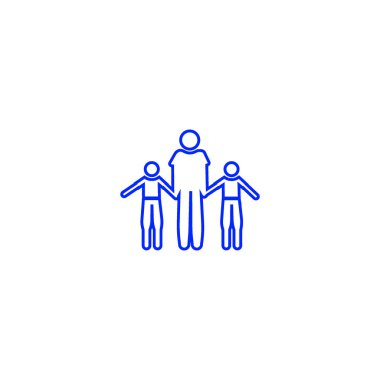 aile düz simgesi, vektör illüstrasyonu