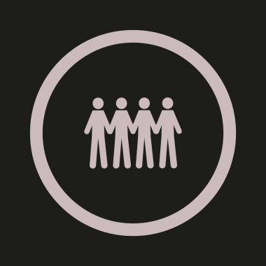 İşadamları düz simgesi, vektör çizim