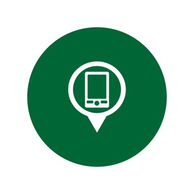 akıllı telefon düz simgesi, vektör illüstrasyonu 
