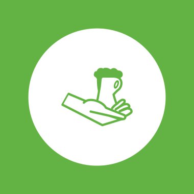 bira yassı simgesi, vektör illüstrasyonu 