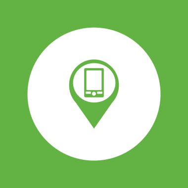 akıllı telefon düz simgesi, vektör illüstrasyonu 