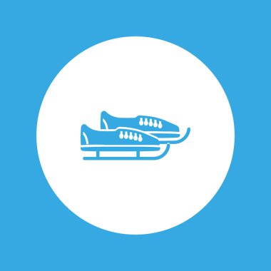 buz pateni düz simgesi, vektör çizim 