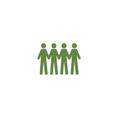 İşadamları düz simgesi, vektör çizim