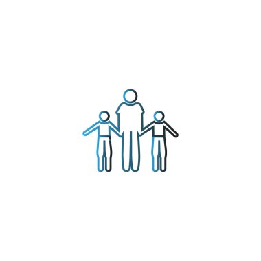 İşadamları düz simgesi, vektör çizim