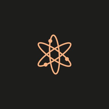 Moleküler bileşik düz simgesi, vektör, illüstrasyon