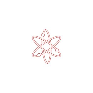 Moleküler bileşik düz simgesi, vektör, illüstrasyon