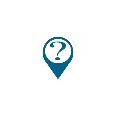 Soru işareti eğrisi simgesi logo şablonu