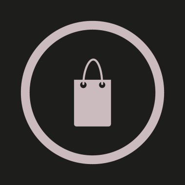 minimalist vektör simgesi alışveriş çantası