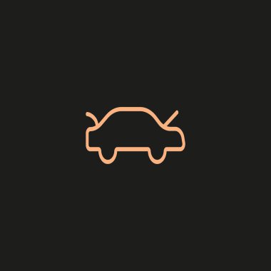 Binek otomobil minimalist vektör simgesi