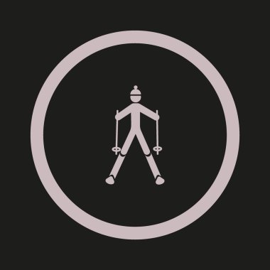 Kayak düz simgesi, vektör çizim  