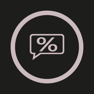 Konsept alışveriş yüzde simgesi