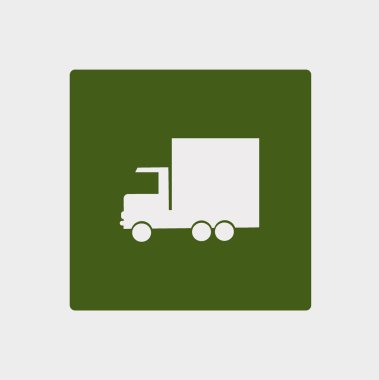 Büyük teslimat kamyonu vektör çizim