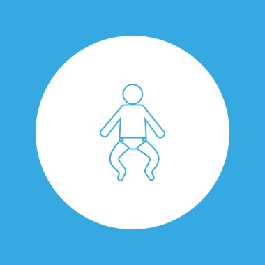 Bebek düz simgesi, vektör, illüstrasyon, Doğum kavramı  