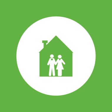 adam ve kadın ayakta birlikte vektör simgesi